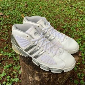 Adidas Boost white silver basketball shoes 14